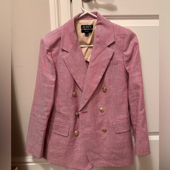 J Crew Bristol Blazer, Linen, Size 4P, worn once - Picture 4 of 4